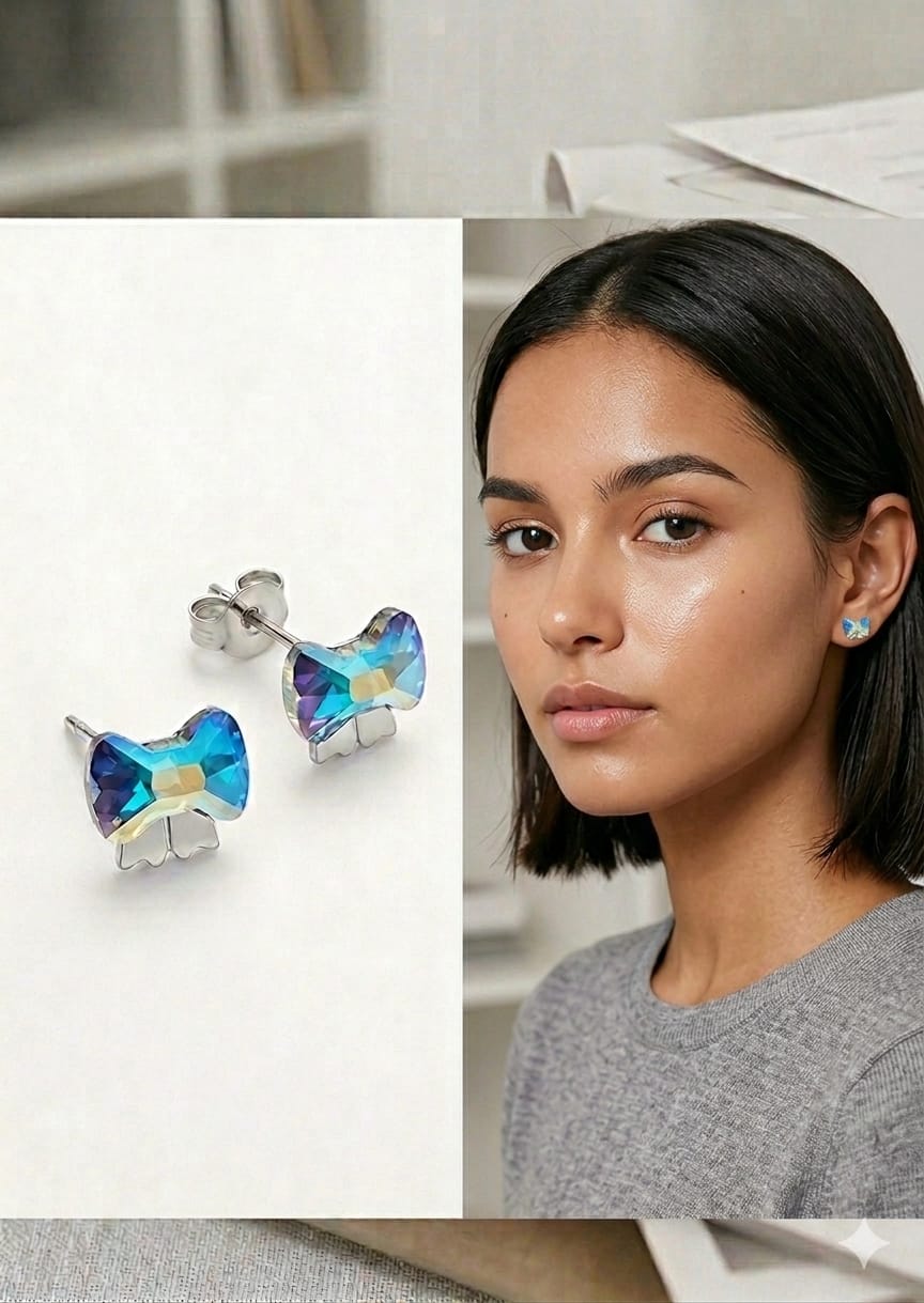 Aros Corbatita Cristal